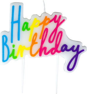 Large Happy Birthday Plaque w/ Picks