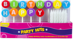 Happy Birthday Letter Candleholder Sets