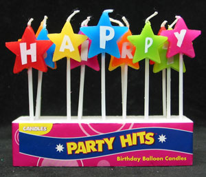 Happy Birthday Star Letter Candles