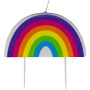 Large Rainbow Candle On Pick