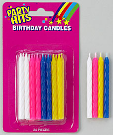 Spiral Candles- Multi- Blister Card - Master Case