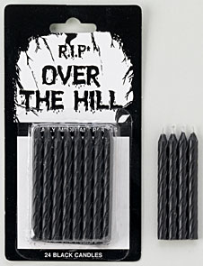 Over-The-Hill Black Blister Candles