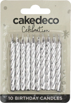 Silver Birthday Candles