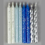 Blue Palette Glitter Candles - Asst.
