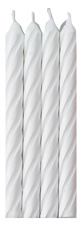 Striped Candles - White