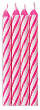 Striped Candles - Pink