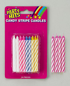 Striped Candles-Pink-Blister Card - Master Case