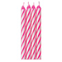 Striped Candles - Pink