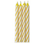 Striped Candles-Yellow-Blister Card