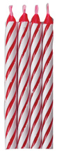 Striped Candles - Red - Blister Card