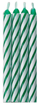 Striped Candles - Green-Blister Card