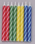 Brite Stripe Candles- Multi Primary