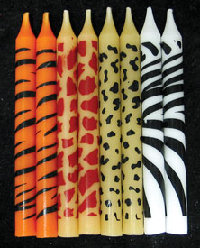 Animal Print Birthday Candles