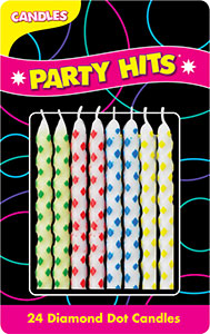 Diamond Dot Birthday Candles Multi