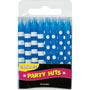 Blue Stripes And Dots Candles