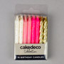 Pink Palette Glitter Candles Assorted