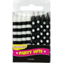 Black And White Stripes And Dots Candles