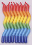 Wavy Birthday Candles-Tye-Dye Colors