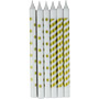Gold Polka Dot & Stripes Asst. Candles