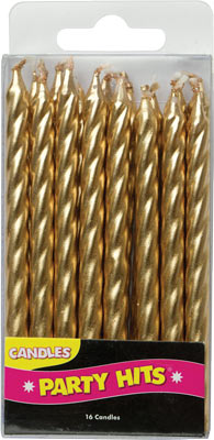 Gold Spiral Candles