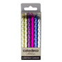 Large Metallic Candles Assorted