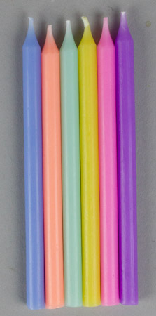 Pastel Straight Candles Asst.