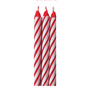 Large Striped Candles - Red