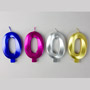 Large Metallic Number Candles Asst. Colors - #0