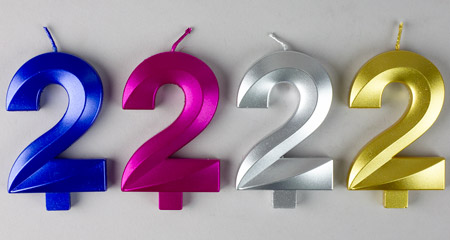 Large Metallic Number Candles Asst. Colors - #2