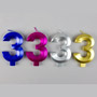 Large Metallic Number Candles Asst. Colors - #3