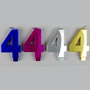 Large Metallic Number Candles Asst. Colors - #4