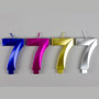 Large Metallic Number Candles Asst. Colors - #7