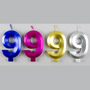 Large Metallic Number Candles Asst. Colors - #9