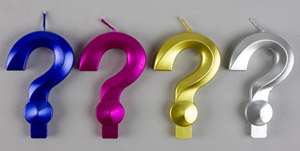 Large Metallic Number Candles Asst. Colors - #?