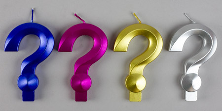 Large Metallic Number Candles Asst. Colors - #?