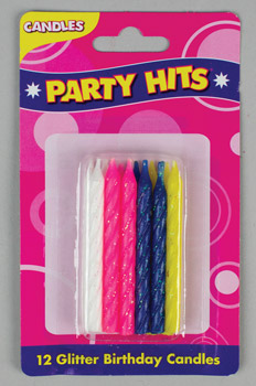Glitter Candles - Multi