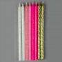 Pink Palette Glitter Party Candles - Asst.