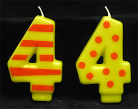 Crazy Number Candles- # 4