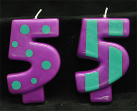 Crazy Number Candles- # 5