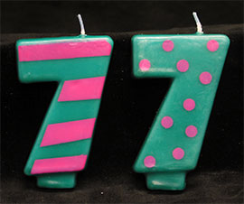 Crazy Number Candles- # 7