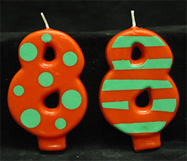 Crazy Number Candles- # 8