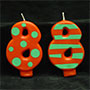 Crazy Number Candles- # 8
