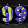 Crazy Number Candles- # 9