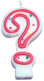 Red & White Number Candle - ?