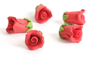 Tiny Roses - Gumpaste - Red