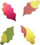 Oak Leaves - Gumpaste - Asst Colors