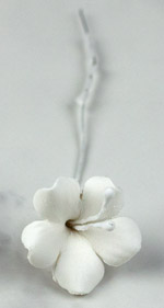 Bell Flower - Small - White W/Stem
