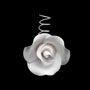 Tea Rose Single W/Wire-Small White