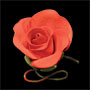 Tea Rose Single W/Wire-Small Red