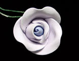 Tea Rose Single W/Wire- Small Lavender